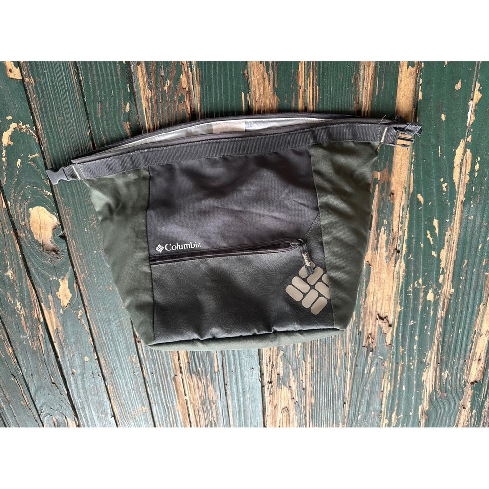 Columbia Roll Top Insulated Lunch Bag Cooler Green Grey 1-11023-01-72